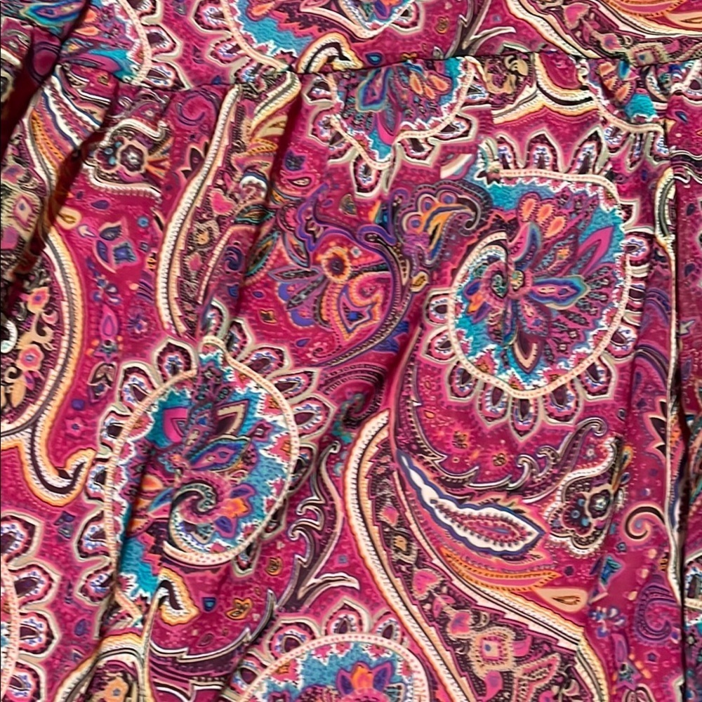 Adrienne Paisley Print Boho Dress Sz Small - Picture 14 of 14